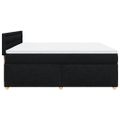vidaXL Posteľný rám boxspring s matracom čierny 180x200 cm látka