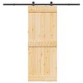vidaXL Posuvné dvere NARVIK 80 x 210 cm (213,5 cm) Prírodná a čierna