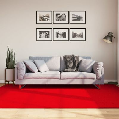 vidaXL Koberec HUARTE s krátkym vlakom umývateľný červený 160x230 cm
