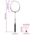 vidaXL Bedmintonová súprava s 4 raketami a sieťkou 620x151 cm