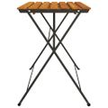 vidaXL Skladací bistro stolík 100x54x71 cm akáciový masív a oceľ