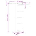 vidaXL Posuvné dvere Prírodná a biela 73,5 x 211 cm Borovicový masív