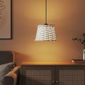 vidaXL Tienidlo na stropnú lampu biele Ø20x15 cm prútené