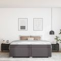 vidaXL Rám postele Sivá 200 x 200 cm látka
