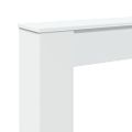 vidaXL Obloženie krbu biele 100x20x100 cm kompozitné drevo