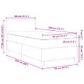 vidaXL Posteľ s pružinovým rámom Svetlo šedá a biela 80 x 200 cm
