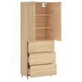 vidaXL Vysoká skrinka dub sonoma 69,5x34x180 cm spracované drevo