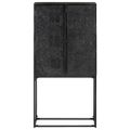 vidaXL Komoda čierna 60x30x120 cm akáciový a mangovníkový masív