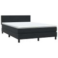vidaXL Posteľný rám boxspring s matracom a LED čierny 160x210 cm zamat