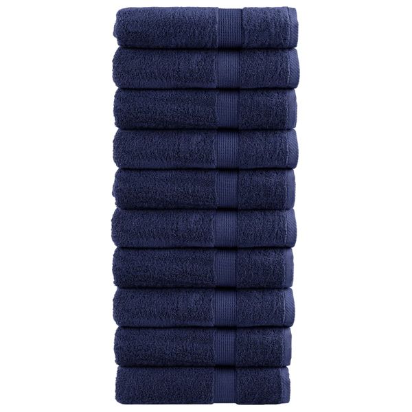 vidaXL Prémiové osušky SOLUND 10ks tmavomodré 100x150cm 600 g/m2