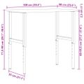 vidaXL pracovný stôl tmavohnedý 100x60x(71,5-98) cm masívny dub