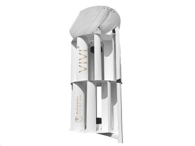 Hybridná turbína VIVI 25 W + akumulátor 7,5 Ah 12 V s regulátorom, biela farba