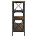vidaXL Konzolový stolík dymový dub 150x29x76,5 cm kompozitné drevo
