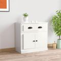 vidaXL Komoda lesklá biela 70x35,5x67,5 cm spracované drevo