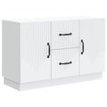 vidaXL Servírovacia skriňa Biela 89 x 34,5 x 57 cm Kompozitné drevo