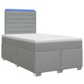 vidaXL Posteľ boxspring s matracom Svetlosivá 120 x 190 cm Látka