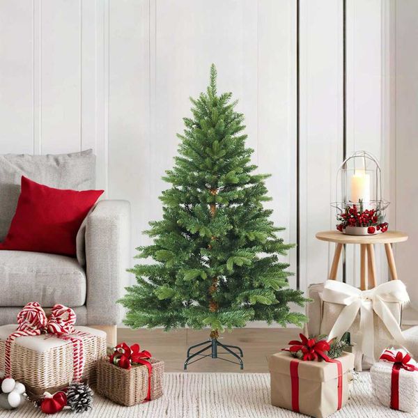 vidaXL Umelý Sklápací Vianočný Stromček Zelená 120 cm PVC, PE a oceľ