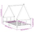 vidaXL Rám detskej postele čierny 90x190 cm masívna borovica