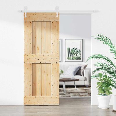 vidaXL Posuvné dvere Prírodná a biela 80 x 210 cm