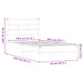 vidaXL Posteľný rám bez matraca hnedý dub 80x200 cm kompozitné drevo