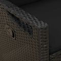 vidaXL Záhradná lavička Čierna 105 x 60 x 112 cm Oceľ a polyester
