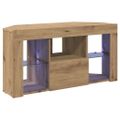 vidaXL Rohový LED TV kabinet 100 x 40 x 50 cm Remeselný dub
