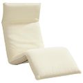 vidaXL Skladacie ležadlo krémové 175x54x8,5 cm oxfordská látka