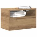 vidaXL Nástenný nočný stolík dub artisan 45x26x28,5 cm