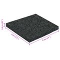 vidaXL Pad z gumových granúl na dvor Čierny 9 x 9 x 0,6 cm Guma