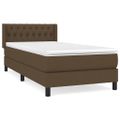 vidaXL Boxspring posteľ s matracom tmavohnedá 100x200 cm látka