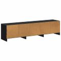 vidaXL TV skriňa s LED Čierny Dub 165 x 34 x 40 cm Konštruované drevo