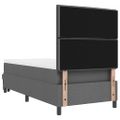 vidaXL Posteľ s pružinovým rámom Tmavo šedá 90 x 200 cm látka