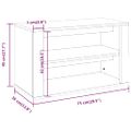 vidaXL Regál na topánky čierny 75x35x45 cm spracované drevo
