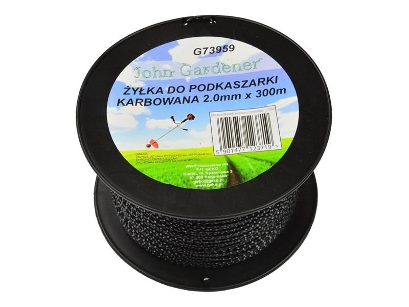 Struna do sekáčky, 2,0 mm x 300 m, zvlnený profil GEKO