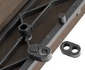 Prechodová lišta G21 pre WPC dlaždice indický teak pre WPC dlaždice, 38,5 x 7,5 cm rohová (pravá)