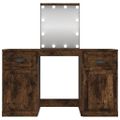 vidaXL Toaletný stolík s LED čierny 130x50x132,5 cm