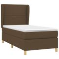 vidaXL Posteľný rám boxsping s matracom hnedý 90x200 cm látka