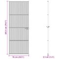 vidaXL Domové dvere 76 x 201,5 x 3,5 cm Hliník a tvrdené sklo