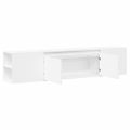 vidaXL TV nástenná skrinka s LED biela 180x31x39,5 cm