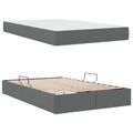 vidaXL Postel s úložným prostorem a matrací Tmavo šedá 120 x 190 cm