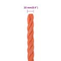 vidaXL Pracovné lano oranžové 10 mm 50 m polypropylén
