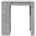 vidaXL Barový stôl s policami betónový 102x50x103,5 cm kompoz. drevo