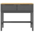 vidaXL Konzolový stolík FLORO sivý 89,5x36,5x73 cm borovicový masív