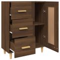 vidaXL Komoda hnedý dub 69,5x34x90 cm spracované drevo