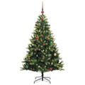 vidaXL Umelý vianočný stromček s kĺbmi 150 LED Zelená 150 cm PVC a PE