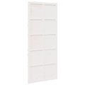 vidaXL Zavesené posuvné dvere 90 x 2,5 x 208 cm Borovicový masív Biela
