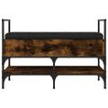 vidaXL Lavička na topánky dymový dub 85,5x42x57,5 cm kompozitné drevo