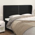 vidaXL Čelo postele so záhybmi čierne 183x23x118/128 cm umelá koža