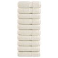 vidaXL Prémiové umývacie utierky SOLUND 10 ks krémové 30x30 cm 600 g/m²
