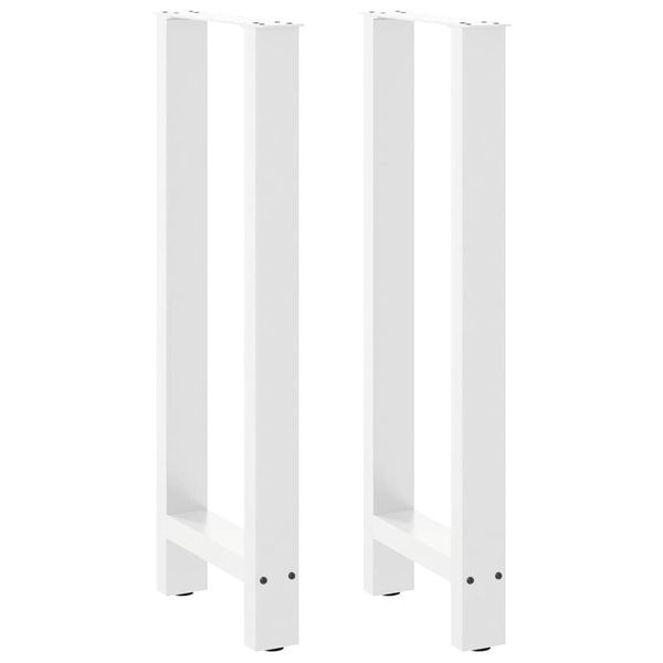 vidaXL Nohy barového stola, biele, 2 ks, 50 x (100-101) cm, oceľové
